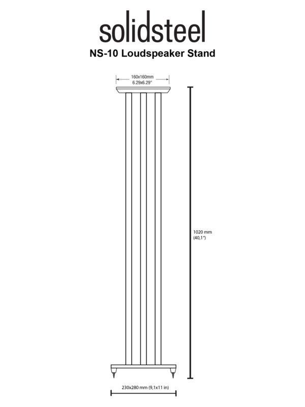 Solidsteel NS-10 Högtalarstativ - Golvstativ/Centerstativ