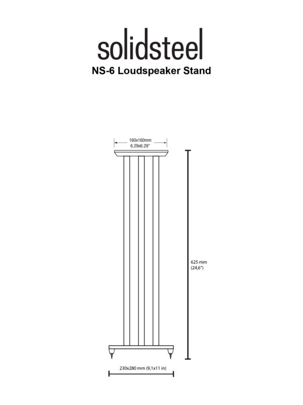 Solidsteel NS-6 Högtalarstativ Högtalarstativ - Golvstativ/Centerstativ