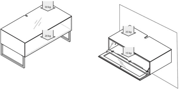 NorStone Khalm 140 Tv bänk, Stereo Bänk Tv-bänkar