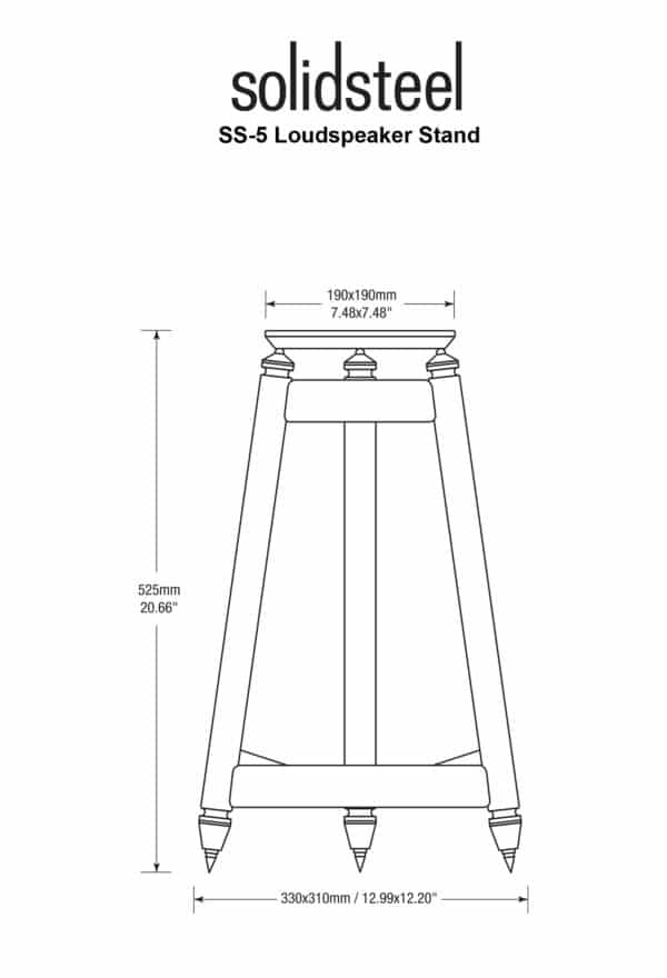 Solidsteel SS-5 Högtalarstativ - Golvstativ/Centerstativ