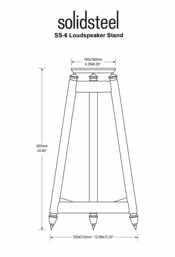 Solidsteel SS-6 Högtalarstativ Högtalarstativ - Golvstativ/Centerstativ