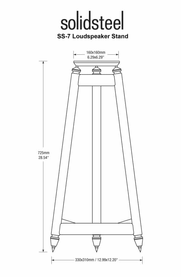 Solidsteel SS-7 Högtalarstativ - Golvstativ/Centerstativ