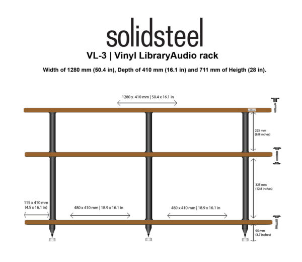 Solidsteel VL-3 Tv-bänkar