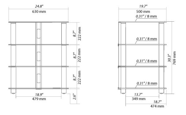 Norstone Epur 4 Stereobänkar