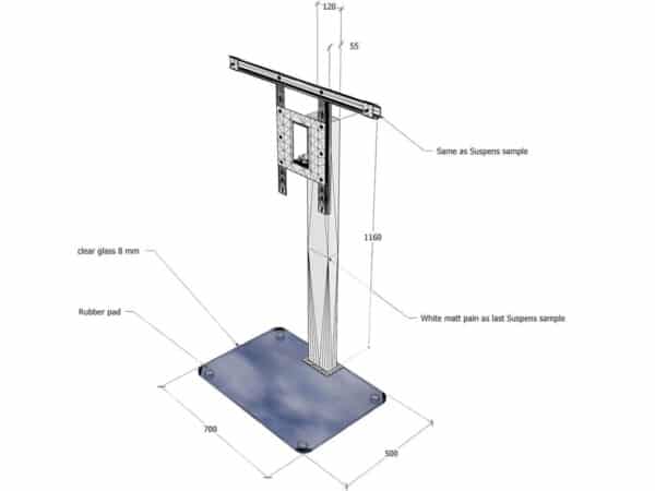NorStone Suspens Plus TV Golvstativ - Bild 4