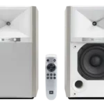 JBL 4305P Powered Studio Monitor Aktiva högtalare - Vit/grå tygfront