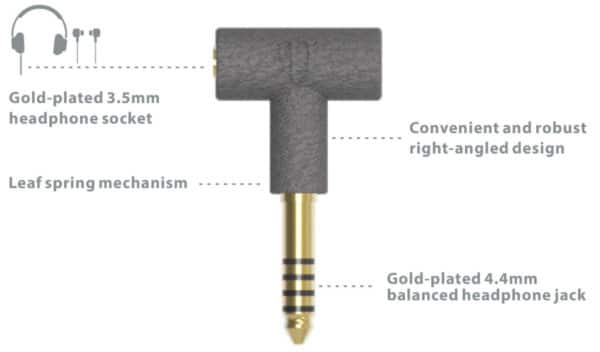 iFi Audio Headphone Adapter 4,4mm to 3,5mm 3.5mm & 4.4mm kabel