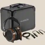 Öppna hörlurar Audeze LCD-2 Rosewood med fodral och tillhörande sladdar