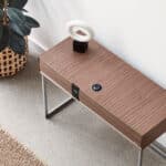 Aktivt trådlöst ljudsystem Ruark Audio R810 Radiogram i hållbart trä. Snygg detalj i inredningen.