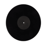 Slip mat i kolfiber till vinylspelare som dämpar och absorberar oönskade vibrationer.