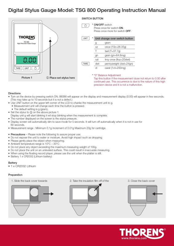 Thorens TSG 800 Digital - Bild 3