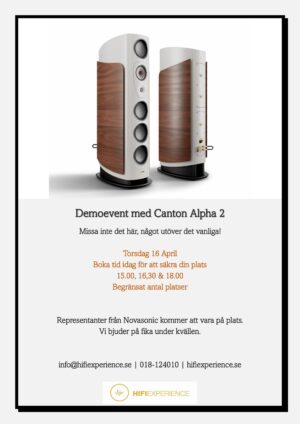 Demoevent med Canton Alpha 2 Demoevent med Canton Alpha 2