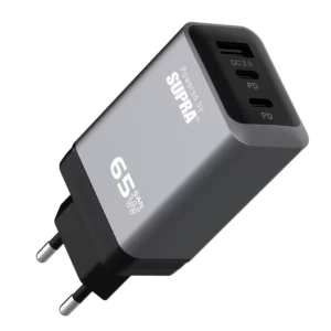 Supra PowerPilot™ 3-Port GaN Fast Charger 65W Supra PowerPilot™ 3-Port GaN Fast Charger 65W